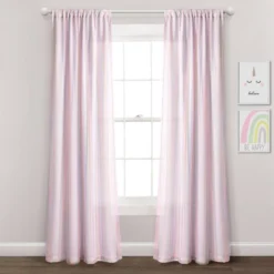 Kids' Rainbow Sheer Rod Pocket With Lining Single Window Curtain Panel Rainbow/White - Lush Décor 13 Kids' Rainbow Sheer Rod Pocket With Lining Single Window Curtain Panel Rainbow/White - Lush Décor -Children Furniture Store GUEST 73c4d1be 6fe0 4b42 9289 a31ba8242a03