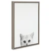 24" X 18" Kitty Framed Canvas Art Gray - Uniek 1 24" X 18" Kitty Framed Canvas Art Gray - Uniek -Children Furniture Store GUEST 76b8d1be 690d 43b9 9599 ff1fd3070488