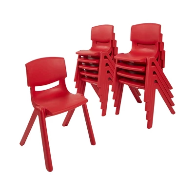 ECR4Kids 12 Inch Plastic Stackable Classroom Stack Chairs, Indoor/Outdoor For Kids-10pk 9 ECR4Kids 12 Inch Plastic Stackable Classroom Stack Chairs, Indoor/Outdoor For Kids-10pk - Image 7