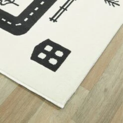 4'1"x5'6" Roadmap Black/White Rug - Balta Rugs -Children Furniture Store GUEST 7a5e3793 ffa0 4cb3 be1f fe43f761a56b