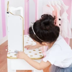 Fashion Polka Dot Gisele Play Vanity Set With Led Mirror White/Gold - Teamson Kids 35 Fashion Polka Dot Gisele Play Vanity Set With Led Mirror White/Gold - Teamson Kids -Children Furniture Store GUEST 7bb053e0 bb49 4263 b6b1 edc9c3b479f2