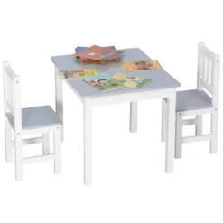 Qaba Kids Table And Chair Set For Arts, Meals, Lightweight Wooden Homework Activity Center, Toddlers Age 3+, Gray 9 Qaba Kids Table And Chair Set For Arts, Meals, Lightweight Wooden Homework Activity Center, Toddlers Age 3+, Gray -Children Furniture Store GUEST 7c74a271 cb7f 457a 8bcc 9ea51bda1c5b