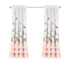 2pc Flutter Butterfly Window Curtain Set Pink - Lush Décor 11 2pc Flutter Butterfly Window Curtain Set Pink - Lush Décor -Children Furniture Store GUEST 7d0df101 7c22 45de 9c13 35be28f9468a