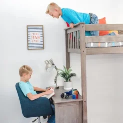 Max & Lily Twin High Loft Bed With Bookcase And Desk -Children Furniture Store GUEST 7d15dd17 110f 41d1 a332 c69a55782993