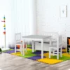 Qaba 4-Piece Kids Table Set With 2 Wooden Chairs, 1 Storage Bench, And Interesting Modern Design -Children Furniture Store GUEST 7d5ebb35 68ff 401e ae7a a279619eb7c1