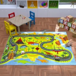 KC CUBS Boy & Girl Kids Dinosaur Dino Car Vehicle Traffic Road Educational Learning & Game Play Nursery Bedroom Classroom Rug Carpet 14 KC CUBS Boy & Girl Kids Dinosaur Dino Car Vehicle Traffic Road Educational Learning & Game Play Nursery Bedroom Classroom Rug Carpet -Children Furniture Store GUEST 7dcb8a36 0b6a 4c5a 964e 851b172496d9