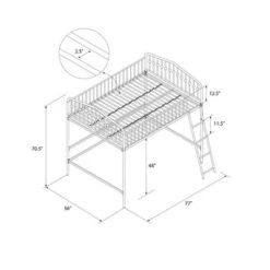 Bushwick Metal Loft Bed - Novogratz -Children Furniture Store GUEST 7e70e6e6 22e9 43fe abde 9bb4a6231e3f