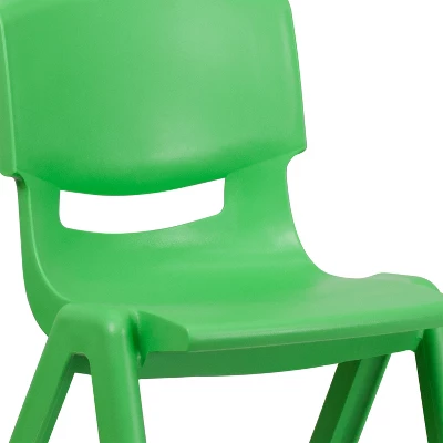 Emma And Oliver 2 Pack Plastic Stackable School Chair With 15.5"H Seat 6 Emma And Oliver 2 Pack Plastic Stackable School Chair With 15.5"H Seat - Image 4