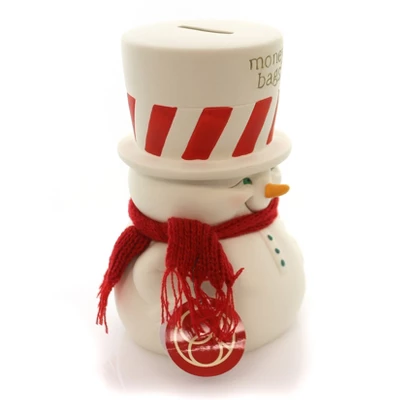 Bank Snowpinion Money Bags - 7.25 Inches - Christmas Snowman Department 56 - 4051103 - Porcelain - Off-White 4 Bank Snowpinion Money Bags - 7.25 Inches - Christmas Snowman Department 56 - 4051103 - Porcelain - Off-White - Image 2