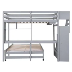 Twin Over Full Bunk Bed With Storage Stairs, Desk, Shelves And Hanger - ModernLuxe 21 Twin Over Full Bunk Bed With Storage Stairs, Desk, Shelves And Hanger - ModernLuxe -Children Furniture Store GUEST 828ef935 df4e 4658 bd1c 621845312b2c