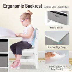 Babyjoy Kids Art Play Wood Table And 2 Chairs Set W/ Storage Baskets Puzzle 15 Babyjoy Kids Art Play Wood Table And 2 Chairs Set W/ Storage Baskets Puzzle -Children Furniture Store GUEST 82b00bbf cbbb 4617 8057 a38810842849