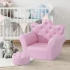 Qaba Kids Sofa Set, Children's Upholstered Sofa With Footstool, Princess Sofa With Diamond Decoration, Baby Sofa Chair For Toddlers, Girls, Pink 1 Qaba Kids Sofa Set, Children's Upholstered Sofa With Footstool, Princess Sofa With Diamond Decoration, Baby Sofa Chair For Toddlers, Girls, Pink -Children Furniture Store GUEST 83324191 682a 4699 90b9 e407ed3d3fff