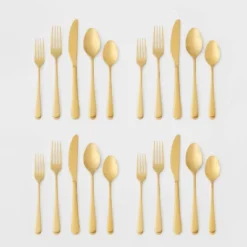 20pc Harrington Flatware Set Gold - Threshold™ 7 20pc Harrington Flatware Set Gold - Threshold™ -Children Furniture Store GUEST 83f8ea2e 2885 4bf8 9e92 e1aa54e1e88c