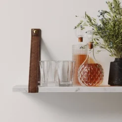 Brandon Vintage Matte Faux Marble Wall Shelf Brown - Nathan James 12 Brandon Vintage Matte Faux Marble Wall Shelf Brown - Nathan James -Children Furniture Store GUEST 854810bb 6ad0 45a3 a187 45090e904d8a