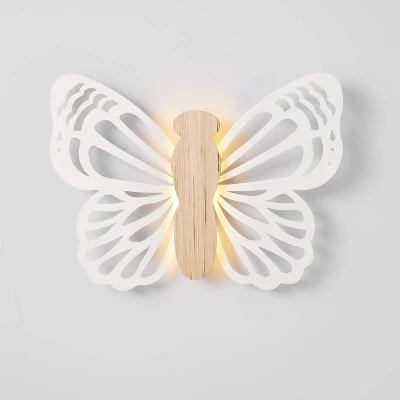 Butterfly Wood Lit Kids' Wall Decor Cream - Pillowfort™ 6 Butterfly Wood Lit Kids' Wall Decor Cream - Pillowfort™ - Image 4