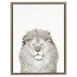 24" X 18" Lion Framed Canvas Art - Uniek 8 24" X 18" Lion Framed Canvas Art - Uniek -Children Furniture Store GUEST 858ca999 a15d 4542 b95a 088fb0ebe989