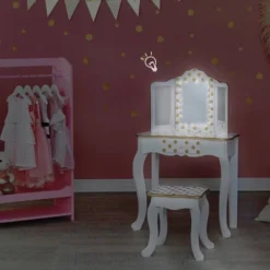 Fashion Polka Dot Gisele Play Vanity Set With Led Mirror White/Gold - Teamson Kids 29 Fashion Polka Dot Gisele Play Vanity Set With Led Mirror White/Gold - Teamson Kids -Children Furniture Store GUEST 85e7e27c 5fdc 408c 95a8 c8852e0daf48