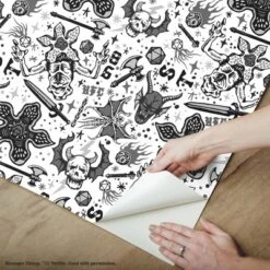 Stranger Things Hellfire Club Peel And Stick Wallpaper Red - RoomMates 12 Stranger Things Hellfire Club Peel And Stick Wallpaper Red - RoomMates -Children Furniture Store GUEST 861d6016 1527 4163 bc3c 571d034326b3