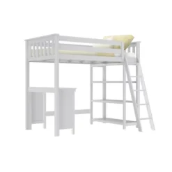 Max & Lily Twin High Loft Bed With Bookcase And Desk -Children Furniture Store GUEST 8687693c 6518 4525 8d91 5e15854b1d8d