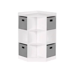 5pc Kids' Corner Cabinet Set With 4 Bins Set - RiverRidge Home -Children Furniture Store GUEST 8913df46 0464 4c09 aedd e9ef3470ced6