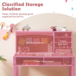 Costway Kids Desk And Chair Set Study Writing Workstation With Hutch & Bulletin Board 17 Costway Kids Desk And Chair Set Study Writing Workstation With Hutch & Bulletin Board -Children Furniture Store GUEST 89cd13af e9f5 47fa 861f d48c2b8eee8d