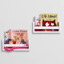 2pk Kids' 10" Floating Wall Mount Bookshelf Set White - RiverRidge Home 21 2pk Kids' 10" Floating Wall Mount Bookshelf Set White - RiverRidge Home -Children Furniture Store GUEST 8b353deb c435 49e3 945b 53a50b64a006