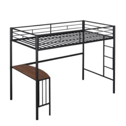 Twin Size Metal Loft Bed With Desk, Ladder And Railing - ModernLuxe 13 Twin Size Metal Loft Bed With Desk, Ladder And Railing - ModernLuxe -Children Furniture Store GUEST 8d7d6992 2afb 4a81 a524 1204bdc7c504