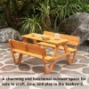 Gardenised Wooden Kids Picnic Table Bench With Backrest, Outdoor Children's Backyard Table, Crafting, Dining, And Playtime Patio Table 1 Gardenised Wooden Kids Picnic Table Bench With Backrest, Outdoor Children's Backyard Table, Crafting, Dining, And Playtime Patio Table -Children Furniture Store GUEST 8eaee34a bdf8 45ed 974d 388771dedd6f