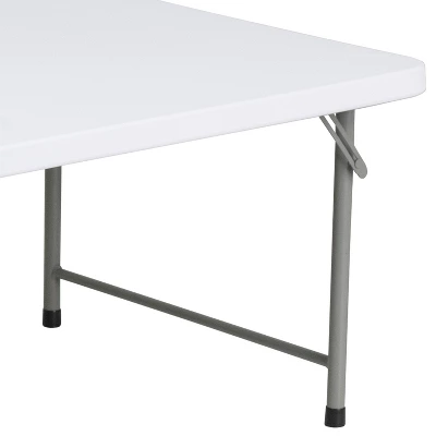 Emma And Oliver 4.93-Foot Kid's Granite White Plastic Folding Activity Table - Play Table 7 Emma And Oliver 4.93-Foot Kid's Granite White Plastic Folding Activity Table - Play Table - Image 5