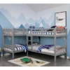 HOMES: Inside + Out Quadruple Twin Kids' Martell Bunk Bed Gray - IoHOMES -Children Furniture Store GUEST 92877102 3190 4c76 aa98 299fa45cf22f