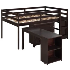 Low Study Full Loft Bed With Cabinets, Shelving And Rolling Portable Desk - ModernLuxe 18 Low Study Full Loft Bed With Cabinets, Shelving And Rolling Portable Desk - ModernLuxe -Children Furniture Store GUEST 92d3d422 279d 451f bc93 22e1a3939631