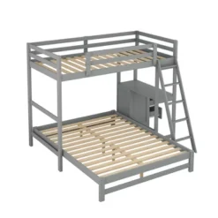 Twin Over Full Bunk Bed With Built-in Desk, Ladder And Three Drawers-ModernLuxe 17 Twin Over Full Bunk Bed With Built-in Desk, Ladder And Three Drawers-ModernLuxe -Children Furniture Store GUEST 953947a4 b5e1 41d6 9c70 ad8e67135ada