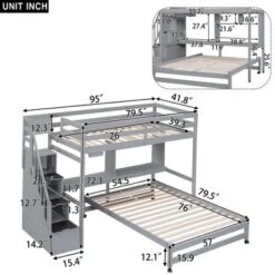 Twin Over Full Bunk Bed With Storage Stairs, Desk, Shelves And Hanger - ModernLuxe 15 Twin Over Full Bunk Bed With Storage Stairs, Desk, Shelves And Hanger - ModernLuxe -Children Furniture Store GUEST 95752f28 a5b2 4bc3 81df 9d88f90aecda