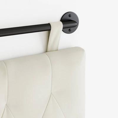 Full/Queen Remi Diamond Button Tufted Headboard Cloud White - Nathan James 6 Full/Queen Remi Diamond Button Tufted Headboard Cloud White - Nathan James - Image 4