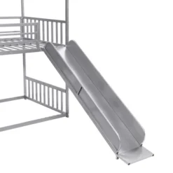 Twin Over Twin Metal Bunk Bed House Bed With Slide And Staircase-ModernLuxe 21 Twin Over Twin Metal Bunk Bed House Bed With Slide And Staircase-ModernLuxe -Children Furniture Store GUEST 98924ff3 98ab 4dff 8388 57a8af705500