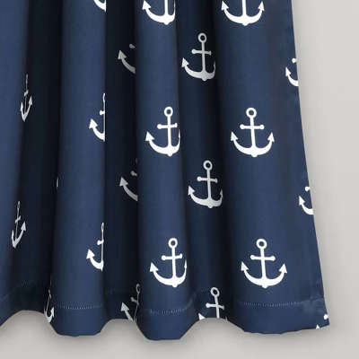 52"x63" Anchor Room Darkening Window Curtain Panels Navy - Lush Décor 5 52"x63" Anchor Room Darkening Window Curtain Panels Navy - Lush Décor - Image 3