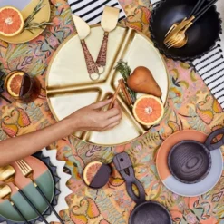 5pc Stainless Steel Silverware Set Black/Gold - Opalhouse™ Designed With Jungalow™ -Children Furniture Store GUEST 9c600b8c 28d5 45e2 a4c3 ad1088a92ce8