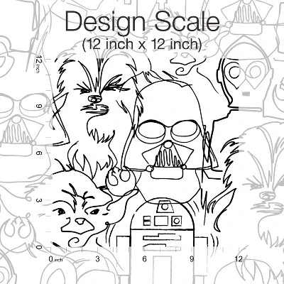 Star Wars Saga Line Sketches Peel And Stick Wallpaper Gray - RoomMates 8 Star Wars Saga Line Sketches Peel And Stick Wallpaper Gray - RoomMates - Image 6