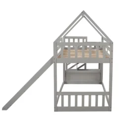 Twin Over Twin Bunk Bed In House Shape With Slide And Storage Staircase-ModernLuxe 16 Twin Over Twin Bunk Bed In House Shape With Slide And Storage Staircase-ModernLuxe -Children Furniture Store GUEST 9e565231 b1ae 4801 9114 b63a62539b65