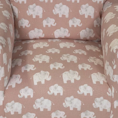 Nuea Elephant Print Kids' Chair Pink - HOMES: Inside + Out 8 Nuea Elephant Print Kids' Chair Pink - HOMES: Inside + Out - Image 6