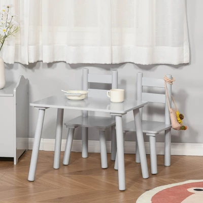 Qaba Kids Wooden Table And Chair Activity Set For Arts, Crafts, Dinning, And Reading For Toddlers Age 2 To 5 6 Qaba Kids Wooden Table And Chair Activity Set For Arts, Crafts, Dinning, And Reading For Toddlers Age 2 To 5 - Image 4