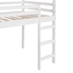 Twin Size House Shape Loft Bed With Slides, White - ModernLuxe -Children Furniture Store GUEST 9fc13096 810d 4758 b5d6 6ec4cf175c74
