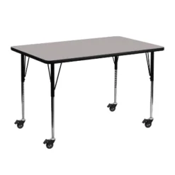 Emma And Oliver Mobile 24x48 Rectangle HP Laminate Adjustable Activity Table -Children Furniture Store GUEST a03a6d0b 00c6 4094 b7e6 79720b917c4f 1