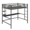 Full Maxwell Metal Loft Bed With Desk & Shelves - Novogratz