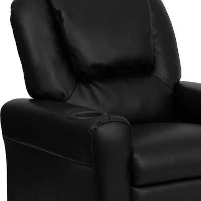 Emma And Oliver Contemporary Kids Recliner With Cup Holder And Headrest 9 Emma And Oliver Contemporary Kids Recliner With Cup Holder And Headrest - Image 7