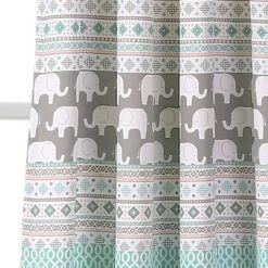 Elephant Striped Window Curtain Panels - Lush Décor -Children Furniture Store GUEST a174d1ea da5d 4edd ae2d e83236e4f41f