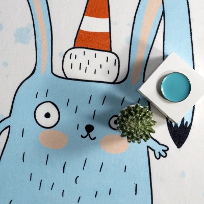 NuLOOM Eowyn Modern Rabbit Machine Washable Kids Area Rug 7 NuLOOM Eowyn Modern Rabbit Machine Washable Kids Area Rug - Image 5