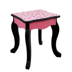 Fashion Leopard Prints Gisele Play Wooden Vanity Set Pink / Black - Teamson Kids -Children Furniture Store GUEST a1cefbb7 8f37 4dc1 b381 58c241900054