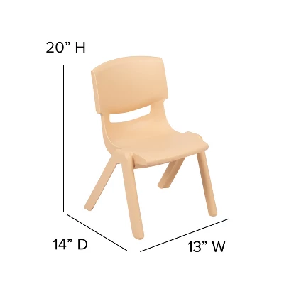 Flash Furniture 2 Pack Plastic Stackable School Chair With 10.5" Seat Height 11 Flash Furniture 2 Pack Plastic Stackable School Chair With 10.5" Seat Height - Image 9
