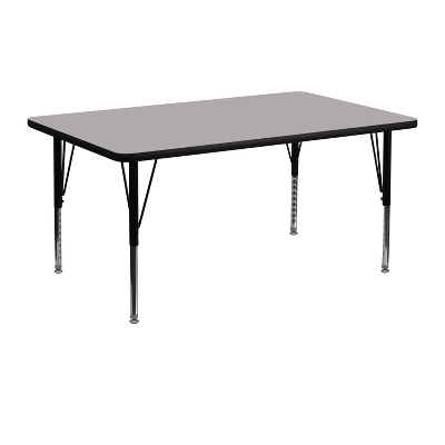 Emma And Oliver 24x48 Rectangle HP Laminate Adjustable Preschool Activity Table 5 Emma And Oliver 24x48 Rectangle HP Laminate Adjustable Preschool Activity Table - Image 3